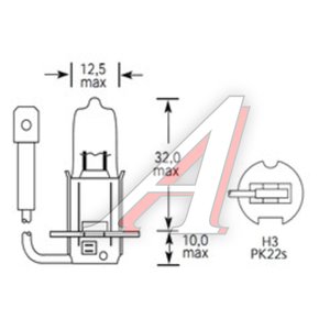 Изображение 2, 4631111142745 Лампа 24V H3 70W PK22s 1750лм Стандарт TESLAFT (Россия)