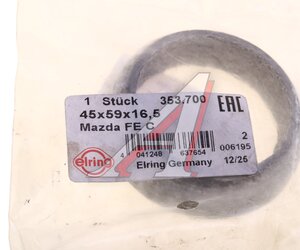 Изображение 3, 353.700 Кольцо уплотнительное MAZDA 2 (07-) глушителя ELRING