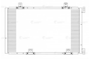 Изображение 4, LRAC0122 Радиатор кондиционера ВАЗ-2123 (02-) 4 кронштейна LUZAR