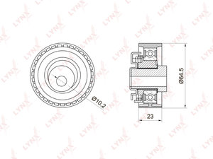 Изображение 1, PB1027 Натяжитель ремня ГРМ DATSUN Mi-Do (14-) LYNX