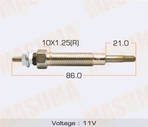 Изображение 3, XM-319 Свеча накаливания MITSUBISHI L200 (96-07) MASUMA