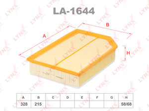 Изображение 1, LA1644 Фильтр воздушный VOLVO S40, S80, XC90 LYNX