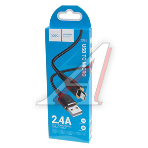 Изображение 2, X95 black Кабель micro USB 1м HOCO