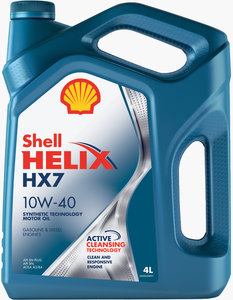 Изображение 2, 550051575 Масло моторное HELIX HX-7 10W40 A3/B4/SN+ п/синт.4л SHELL