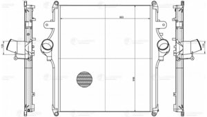 Изображение 4, LRIC0791 Охладитель КАМАЗ-54901 наддувочного воздуха (NH787001) LUZAR