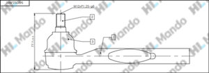 Изображение 4, DSA020529 Наконечник рулевой тяги KIA Mohave (09-) правый MANDO