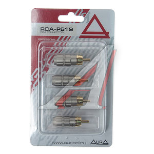 Изображение 1, RCA-P619 Штекер RCA комплект 4шт. AURA