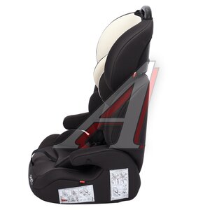 Изображение 2, KRES4026 Автокресло детское 9-36кг (I-II-III) 1-12лет серо-бежевое люкс,  зебра Isofix "Стар" SIGER
