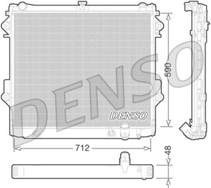 Изображение 2, DRM50074 Радиатор TOYOTA Land Cruiser 200 (08-15) охлаждения двигателя DENSO