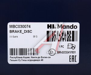 Изображение 6, MBC030074 Диск тормозной HYUNDAI Genesis (13-) задний (1шт.) MANDO