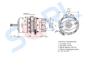 Изображение 7, 35302410690A Энергоаккумулятор ГАЗон Next 14/16 дискового тормоза левый SORL