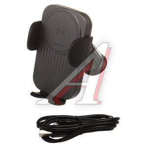 Изображение 1, BH221 Black Держатель телефона с беспроводной зарядкой BOROFONE
