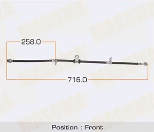 Изображение 2, BH-509-1 Шланг тормозной HONDA Odyssey (94-) передний правый MASUMA