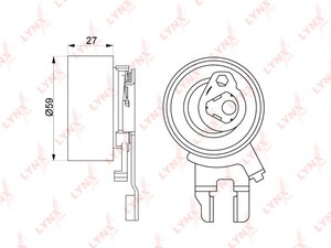 Изображение 3, PB-1243 Ролик ГРМ VOLVO C30, S40, V50 натяжителя LYNX