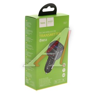 Изображение 4, E67 black Устройство зарядное в прикуриватель с трансмиттером (bluetooth, hands free) HOCO