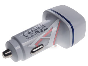 Изображение 2, BZ14 white Устройство зарядное в прикуриватель 2USB 12V белое BOROFONE