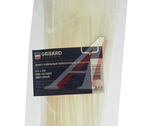 Изображение 2, GRE-010-0005 Хомут-стяжка 200х2.5 пластик белый (100шт.) GRISARD ELECTRIC