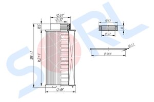 Изображение 4, RL6141BC43 Фильтр топливный SCANIA 4 series SORL
