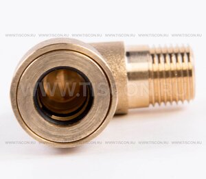 Изображение 6, 467.L.6-К18.17.В Соединитель трубки ПВХ, полиамид d=6мм G наружный 1/8" угольник латунь TISCON