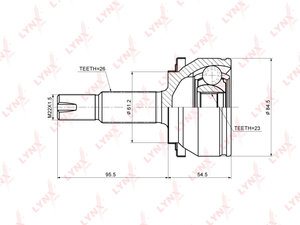 Изображение 1, CO3707 ШРУС наружный TOYOTA Corolla (06) комплект LYNX
