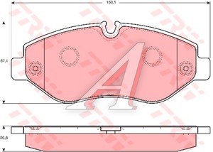 Изображение 3, GDB1698 Колодки тормозные MERCEDES Sprinter (906),  Vito (W639) (4шт.) TRW