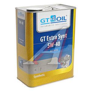 Изображение 1, GT OIL SAE5W40 Масло моторное GT EXTRA SYNT SM 5W40 синт.4л GT OIL