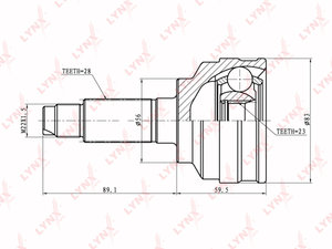 Изображение 1, CO5105 ШРУС наружный MAZDA 626 комплект LYNX