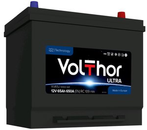 Изображение 1, 6СТ65(0) 56568 D23 Аккумулятор VOLTHOR Ultra 65А/ч обратная полярность