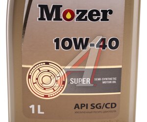 Изображение 3, 4636847 Масло моторное SUPER SG/CD 10W40 п/синт.1л MOZER