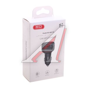 Изображение 4, BCC18 Black Устройство зарядное в прикуриватель с трансмиттером (bluetooth, hands free) черное XO