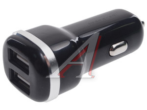 Изображение 1, BZ13 black Устройство зарядное в прикуриватель 2USB 12V черное BOROFONE