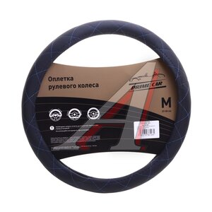 Изображение 1, 361265 Оплетка руля (M) 37-39см черная ромб спонжевая PRIME CAR