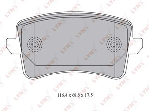 Изображение 1, BD1223 Колодки тормозные AUDI A6, A7 (11-) задние (4шт.) LYNX