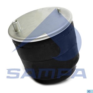 Изображение 2, SP554929-K Пневморессора RENAULT (металлический стакан) (2 шп-штуц.М12 M24x1.5/M16x1.5) SAMPA