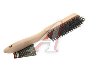 Изображение 2, RF-340117217 Щетка металлическая ручная деревянный корпус,  сталь 4x15 рядов ROCKFORCE