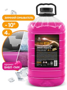 Изображение 1, 110488 Жидкость омывателя -10С 4л бабл-гам Ice Clean GRASS
