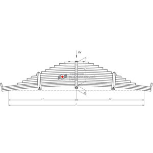 Изображение 3, 55111-2912012-01 Рессора КАМАЗ-55111 задняя (14 листов) L=1464мм ЧМЗ