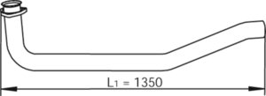 Изображение 3, 47146 Труба приемная глушителя MAN L2000 с треугольным фланцем (дв.D0824LFL, D0826LF) DINEX
