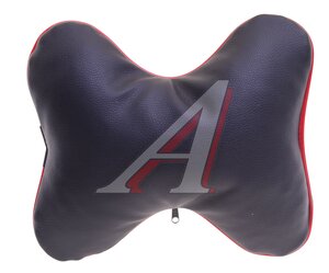 Изображение 2, 103608 Подушка на подголовник кожзам 26х22см черная AUTOSTANDART