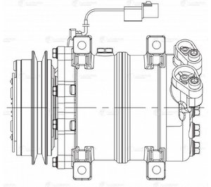 Изображение 4, LCAC1148 Компрессор MITSUBISHI L200 (06-) кондиционера LUZAR