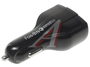 Изображение 2, A12 Ship black Устройство зарядное в прикуриватель 2USB 12V FAISON