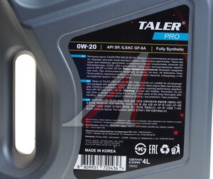 Изображение 5, 700422 Масло моторное PRO SP/GF-6 0W20 синт.4л TALER