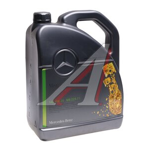 Изображение 1, A000989340913ABAE Масло моторное MERCEDES 0W20 синт.5л (спецификация 229.71) OE