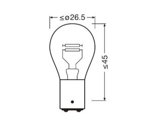 Изображение 4, 7528ULT Лампа 12V P21/5W BAY15d Ultra Life OSRAM