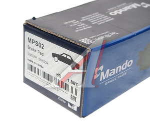 Изображение 3, MPS02 Колодки тормозные NISSAN Almera N15 (95-), N16 (00-), Maxima A32 (95-00) задние (4шт.) MANDO