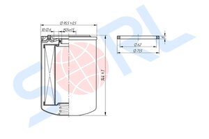 Изображение 4, RL6141BC44 Фильтр топливный SCANIA 4, G, P, R, T series SORL