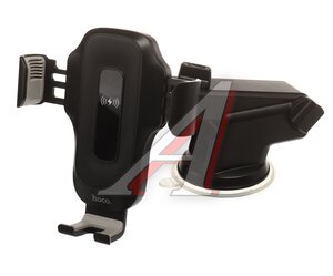 Изображение 4, HW3 Black Держатель телефона с беспроводной зарядкой HOCO