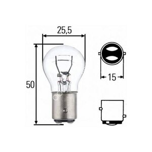 Изображение 3, 7528 Лампа 12V P21/5W BAY15d OSRAM