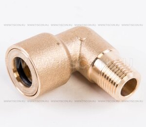 Изображение 7, 467.L.6-К18.17.В Соединитель трубки ПВХ, полиамид d=6мм G наружный 1/8" угольник латунь TISCON
