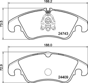 Изображение 2, MDB3041 Колодки тормозные AUDI A4, A5 (08-) передние (4шт.) MINTEX